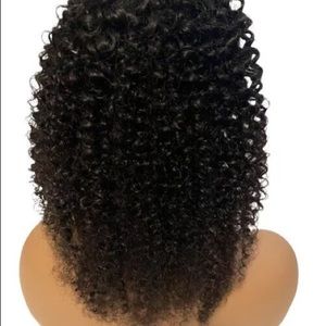 Afro Kinky Curly (Human Hair) Drawstring Ponytail 14 inch Color:Black (New)